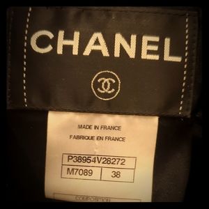 Chanel Vintage Coat Black-White Tweed size 38
